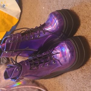 Purple holo shoes